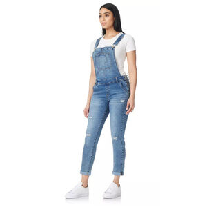 🔥Wallflower Side Zip Criss Cross Denim Skinny Overall Bibs